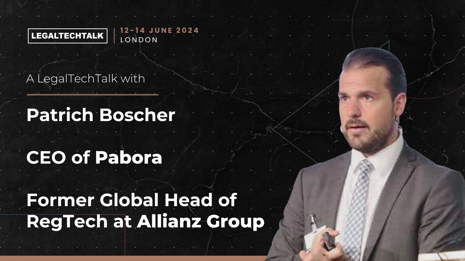 Patrich Boscher CEO of Pabora Former Global Head of RegTech at Allianz Group